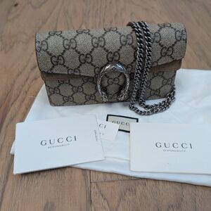 Gucci Dionysus Mini Chain Shoulder Bag in GG Canvas
